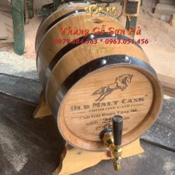 thùng gỗ sồi ngâm rượu 100l nhập khẩu