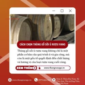 thùng gỗ sồi ủ rượu vang