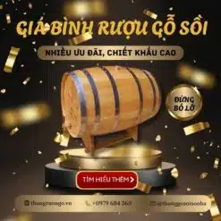 giá bình rượu gỗ sồi, bình gỗ ngâm rượu gỗ sồi giá mới nhất 2024