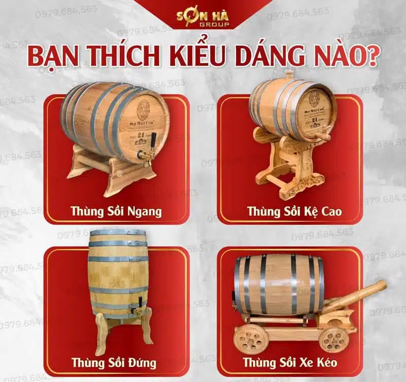 Giá thùng rượu gỗ sồi nga nhập khẩu nguyên chiếc những kiểu dáng của thùng rượu gỗ sồi nga nhập khẩu