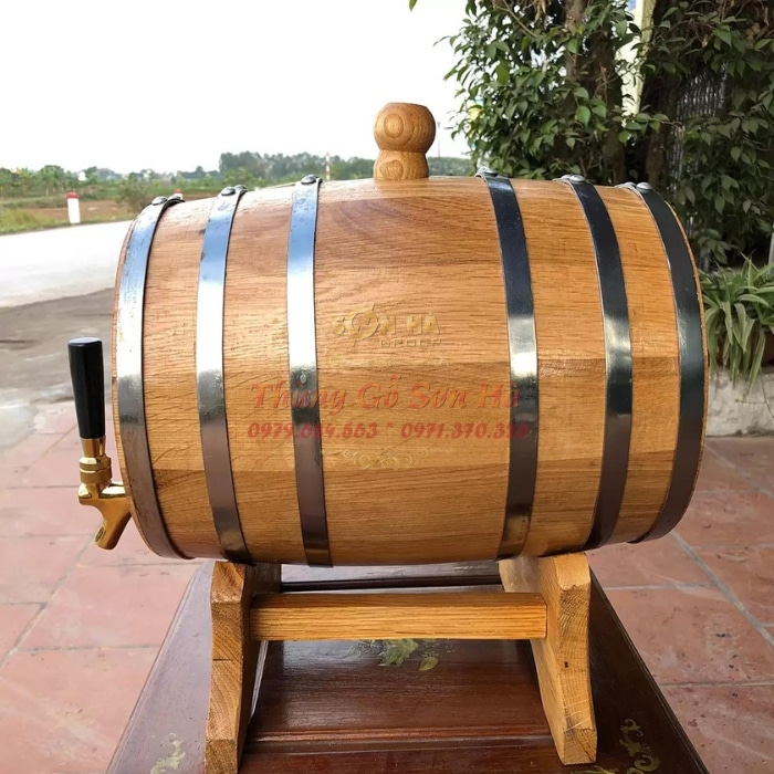 thùng rượu gỗ sồi nga 10 lít