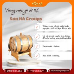 thùng rượu gỗ sồi 5l