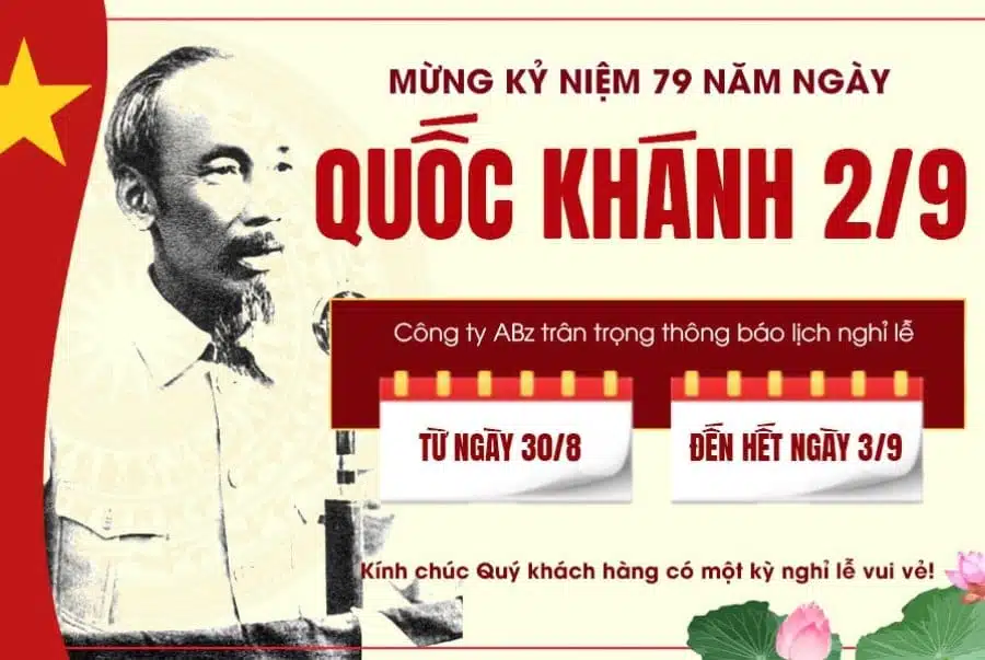 Mẫu banner thông báo nghỉ lễ 2/9 miễn phí