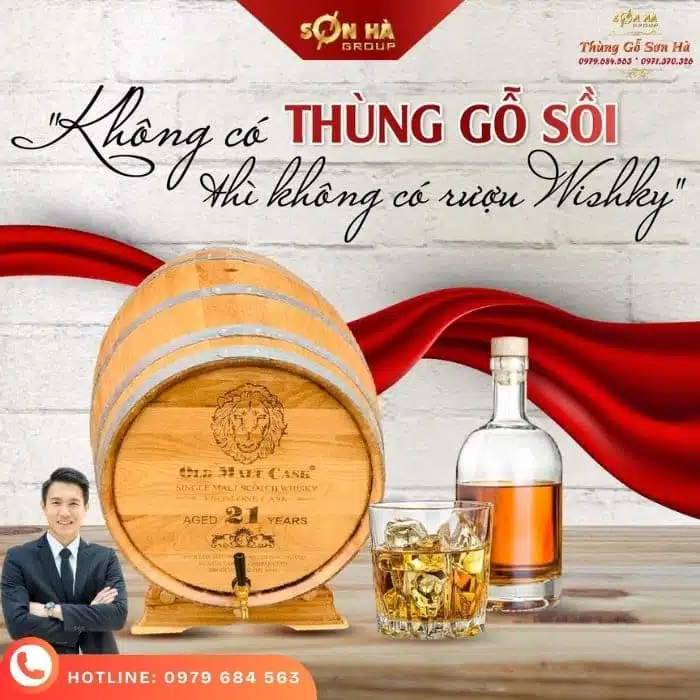 Thùng gỗ sồi 50 lít Màu hổ phách của rượu ngâm trong thùng gỗ sồi 50L