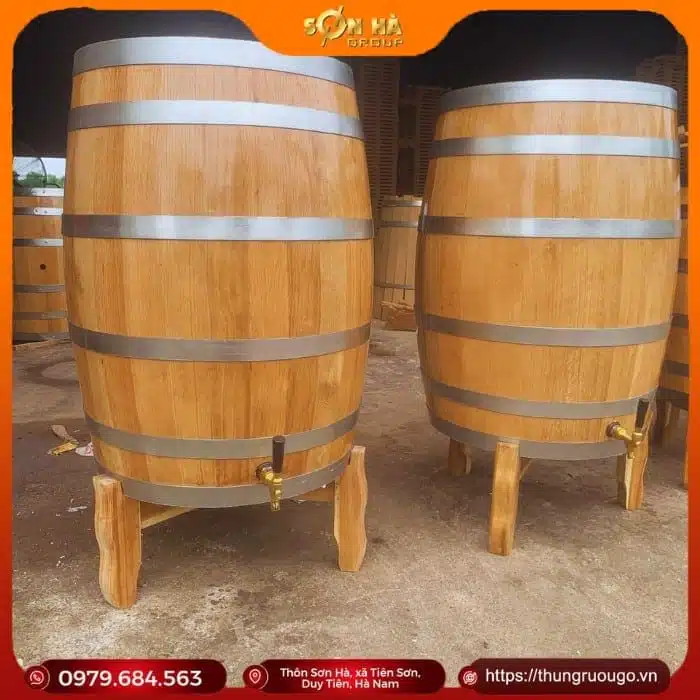 Bảng giá thùng gỗ sồi 5-300l tại Sơn Hà thùng gỗ sồi nga 400l