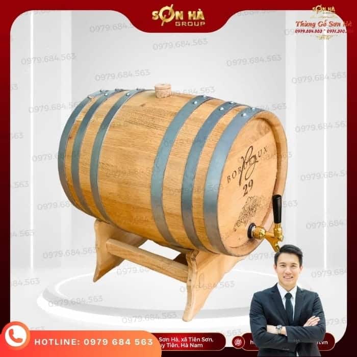 thùng rượu gỗ sồi 20 lít – quà tặng, gia đình, giao nhanh toàn quốc