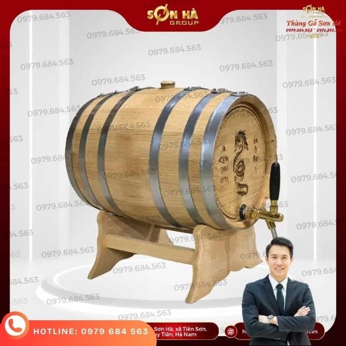 thùng rượu gỗ sồi 30 lít – cân bằng tốc độ lên hương và độ ổn định