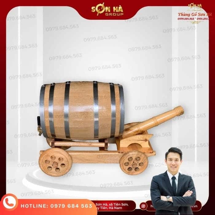 Xe ngựa kéo thùng rượu vang Xe ngựa kéo thùng rượu vang gỗ sồi, khắc logo theo yêu cầu. Trang trí sang trọng cho quán/biệt thự/sự kiện. Liên hệ nhận báo giá nhanh