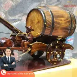xe ngựa kéo thùng rượu vang hoàn thiện sơn PU chống bám bẩn
